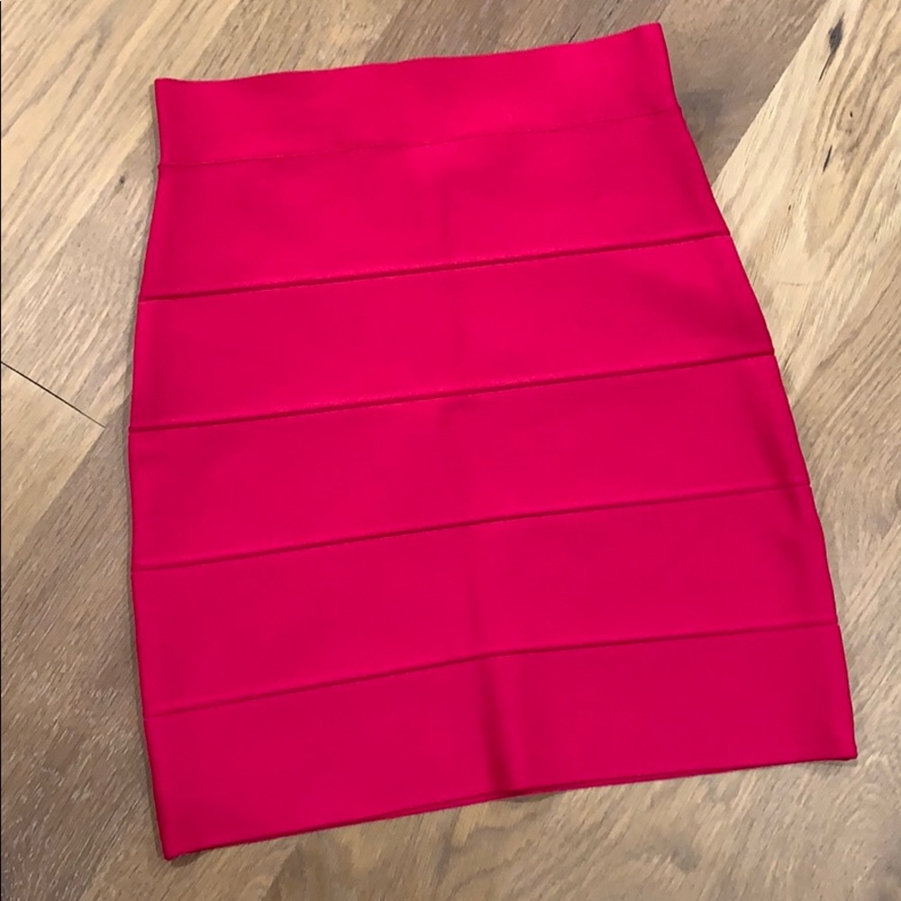 Hot pink BCBGMaxazria bandage skirt